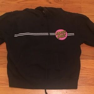 Girls Pink Santa Cruz Hoodie